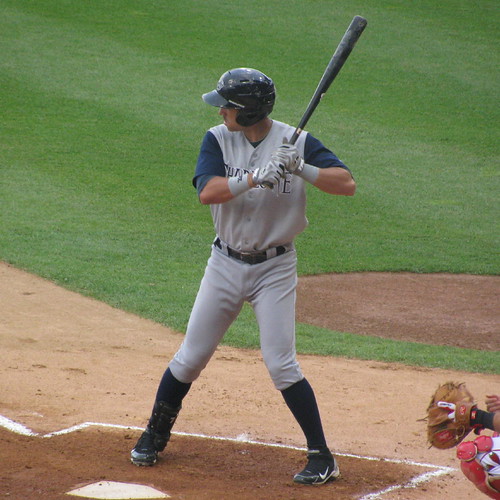 baseball player at bat. Josh Kroeger At Bat