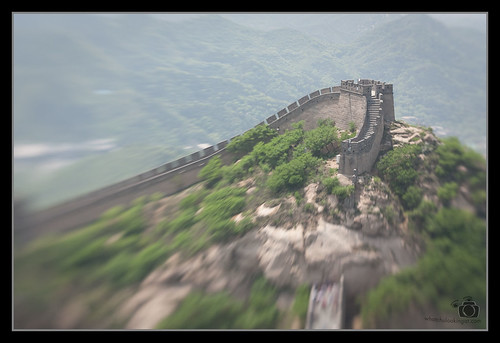 Great Wall of China during Badaling - Shrunken