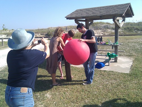 Grassroots mapping, inflating balloons, University of south Alabama