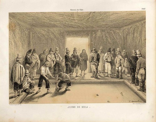 027-Juego de bola-Atlas de la historia física y política de Chile-1854-Claudio Gay