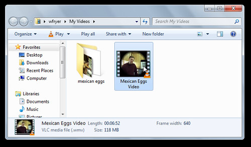 Locally saved video file from Windows Live Movie Maker