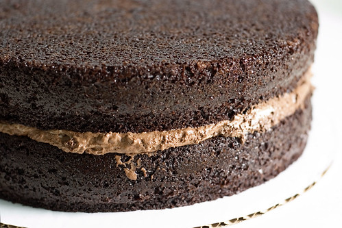 intense deep chocolate cake - layers