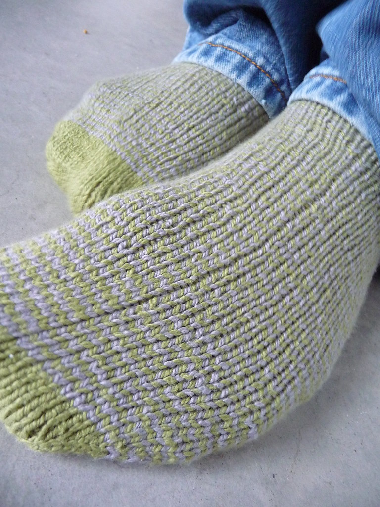 Spiral-Striped Socks