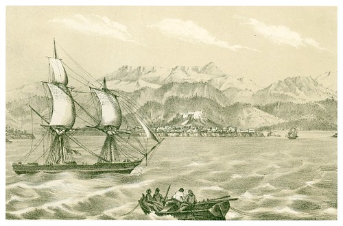 022- Cuba-Vista de la ciudad y montañas de Baracoa-Álbum pintoresco de la Isla de Cuba- 1853