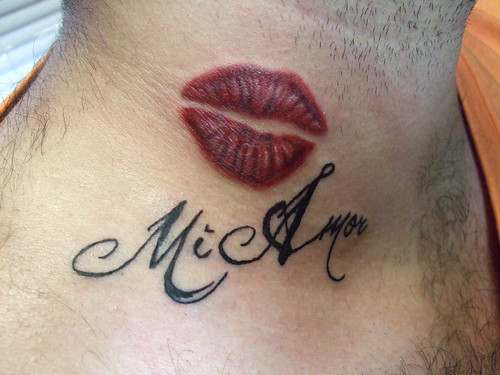 happy sad face tattoos lip prints