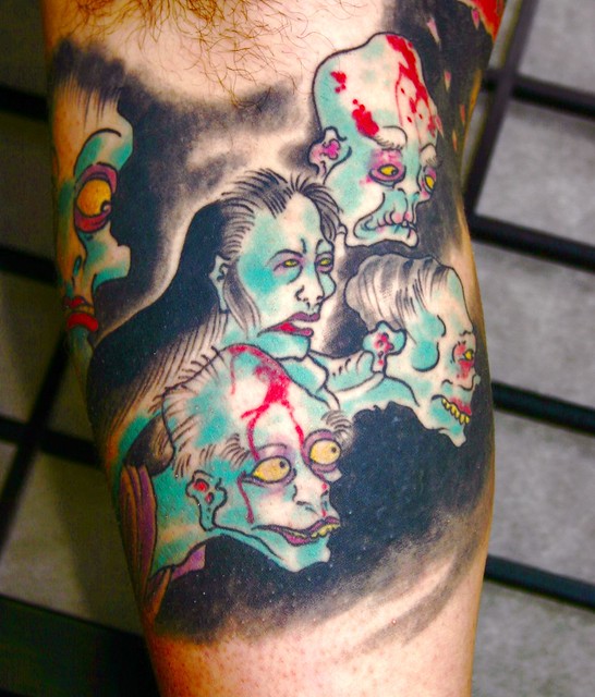 Jason Schroder, tattoo, Japanese style tattoo, ghost tattoo