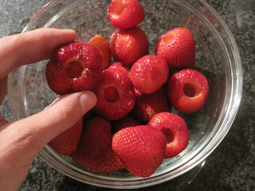 Hulled Strawberries from OXO Strawberry Huller