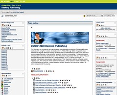 Moodle course page - editing on