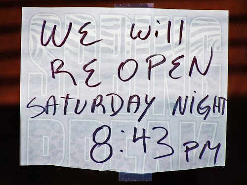 Since this is being posted at precisely 9:09 on a Saturday night, they must be open.