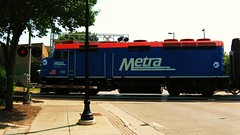 Northbound Metra local departing Northbrook Illinois. Wednsday, May 26th  2010.