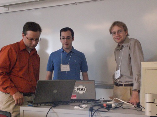 Derek Hansen, Scott Golder and Vladimir Barash at HCIL Government and Social Media Workshop