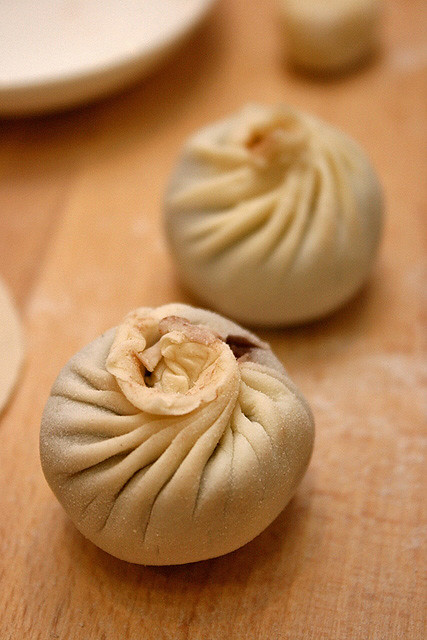 The ugly xiao long bao I made! Yes, complete with torn skin!