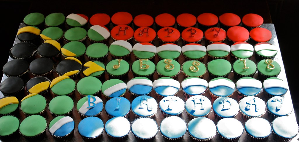 South African flag cupcakes