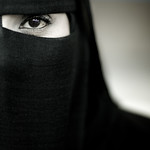 Samira, veiled woman from Salalah, Oman