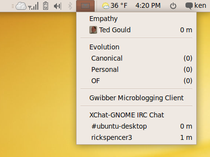 Messaging Indicator with XChat-GNOME
