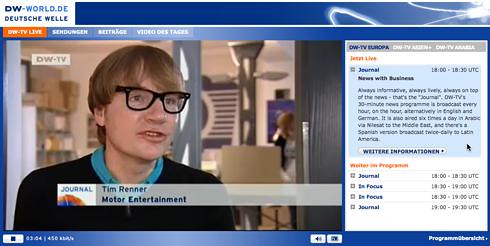 Tim Renner Deutsche Welle TV