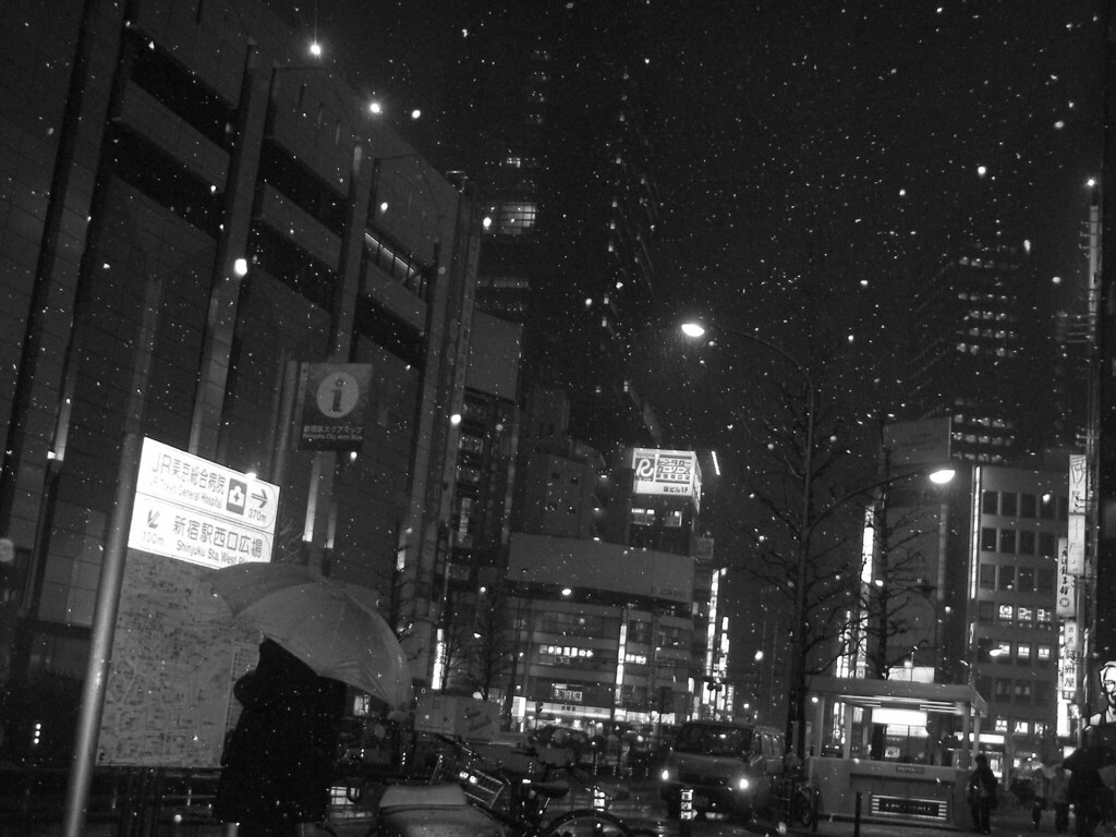 Shinjyuku snow night
