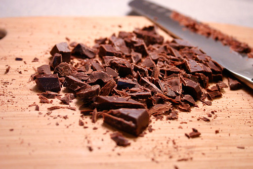chopped chocolate ready for melting
