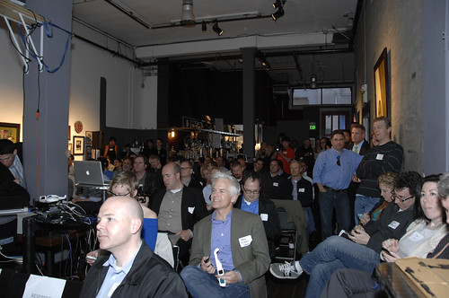 The audience looks on at the App Showcase