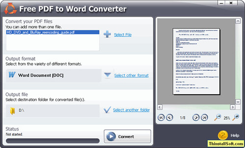 Free PDF to Word Converter Portable