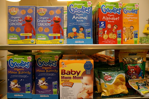 Lots of organic snacks for little ones