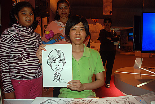 caricature live sketching for LG Infinia Roadshow - day 2 -10