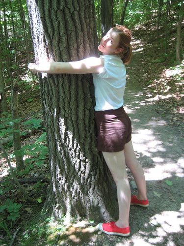 we took silly tree-hugging pictures