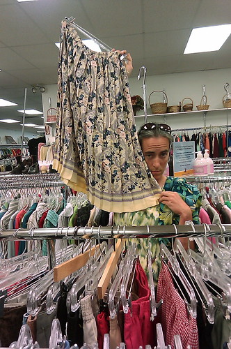 Skirt Shopping at Goodwill