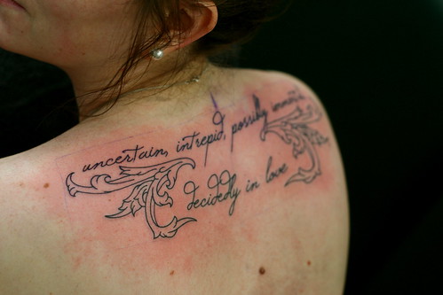 tattoo words. Image b? ohdarling. Au Revoir, Empty Back