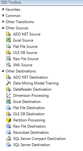 SSIS ToolBox DataFlow 2