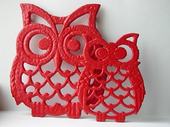 Part of an Adorable Owl Trivet Set