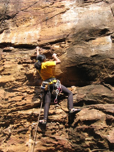 Badami Rock Climbing Divya