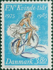 Cycle Chic as Danish Stamp