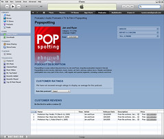 Popspotting in iTunes