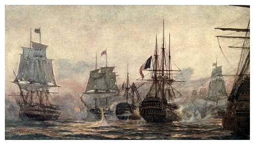 004-La batalla del Nilo agosto de 1798-The Royal Navy (1907)- Norman L. Wilkinson