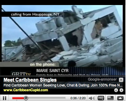 Inapproriate Google ads - Haiti disaster 02