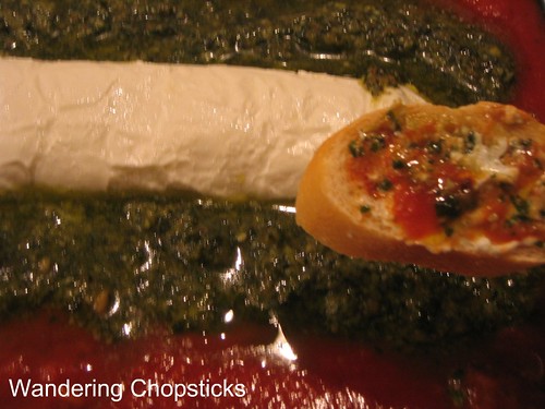 Baked Goat Cheese with Pesto and Tomato Sauce 2