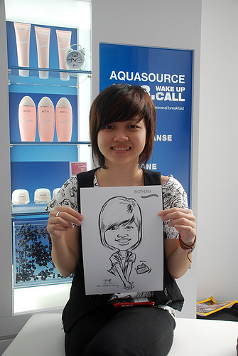 Caricature live sketching for Biotherm Roadshow Loreal - 19