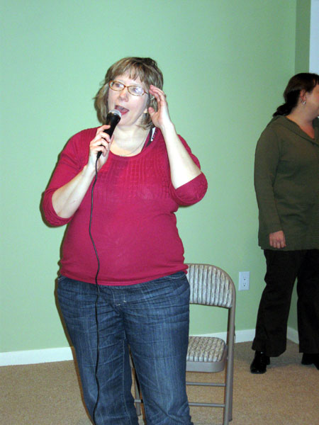 Alyce on the Microphone (Click to enlarge)