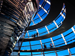 inside the Reichstag dome: courtesy of tehzeta, on Flickr