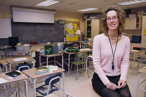 February 9, 2010 - Nancy A. Cheevers in her classroom at JFK Middle School. Cheevers is being awarded the National Education Association Foundation Award for Excellence in teaching this friday in Washington DC. 
