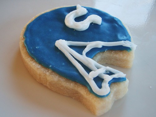 football shaped cook's illustrated butter cookies (super bowl) - New Orleans Saints & Indianapolis Colts - 90