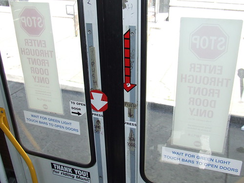 Strange Muni Exit Door on 38L-Geary Limited