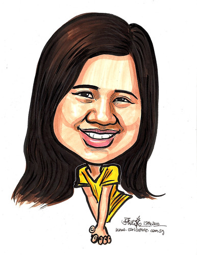 lady caricature in colour 15042010