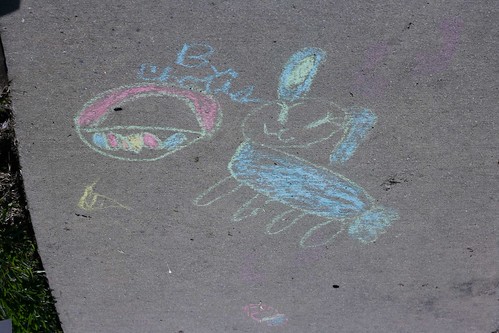 Easter chalk drawing