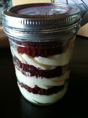 Yummy Cupcakes red velvet cupcake in a jar