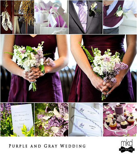 Purple and Gray Wedding by MKD Photography