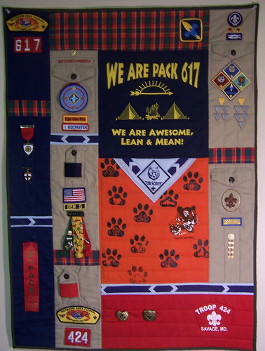 My Recycled Scout Memory Quilt