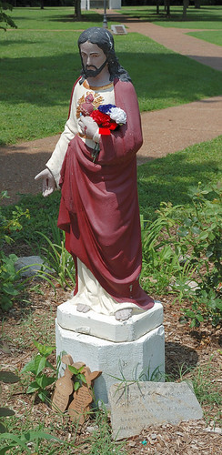 Old Saint Ferdinand Shrine, in Florissant, Missouri, USA - statue of the Sacred Heart of Jesus