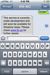 #ttc text messaging service fail. But at least they're working on it. by y5wong